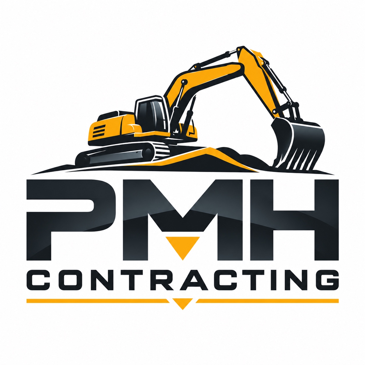 PMH Contracting excavator logo